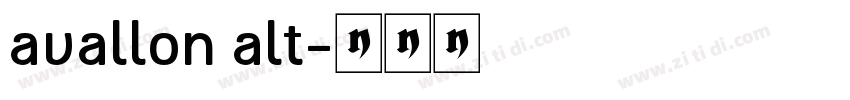 avallon alt字体转换